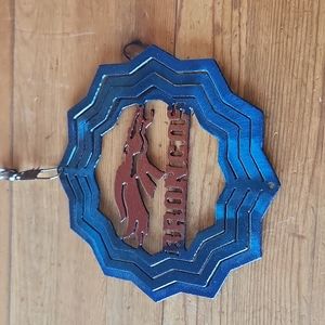 Broncos Metal Ornament 4 7/8" Like New!